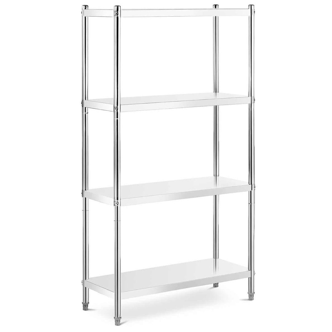 4-Tier Stainless Steel Shelving Unit 90x50x185cm — IPEC