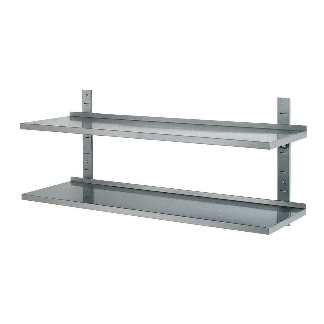 S/S Double Wall Shelves Adjustable 180x30x40 cm — IPEC