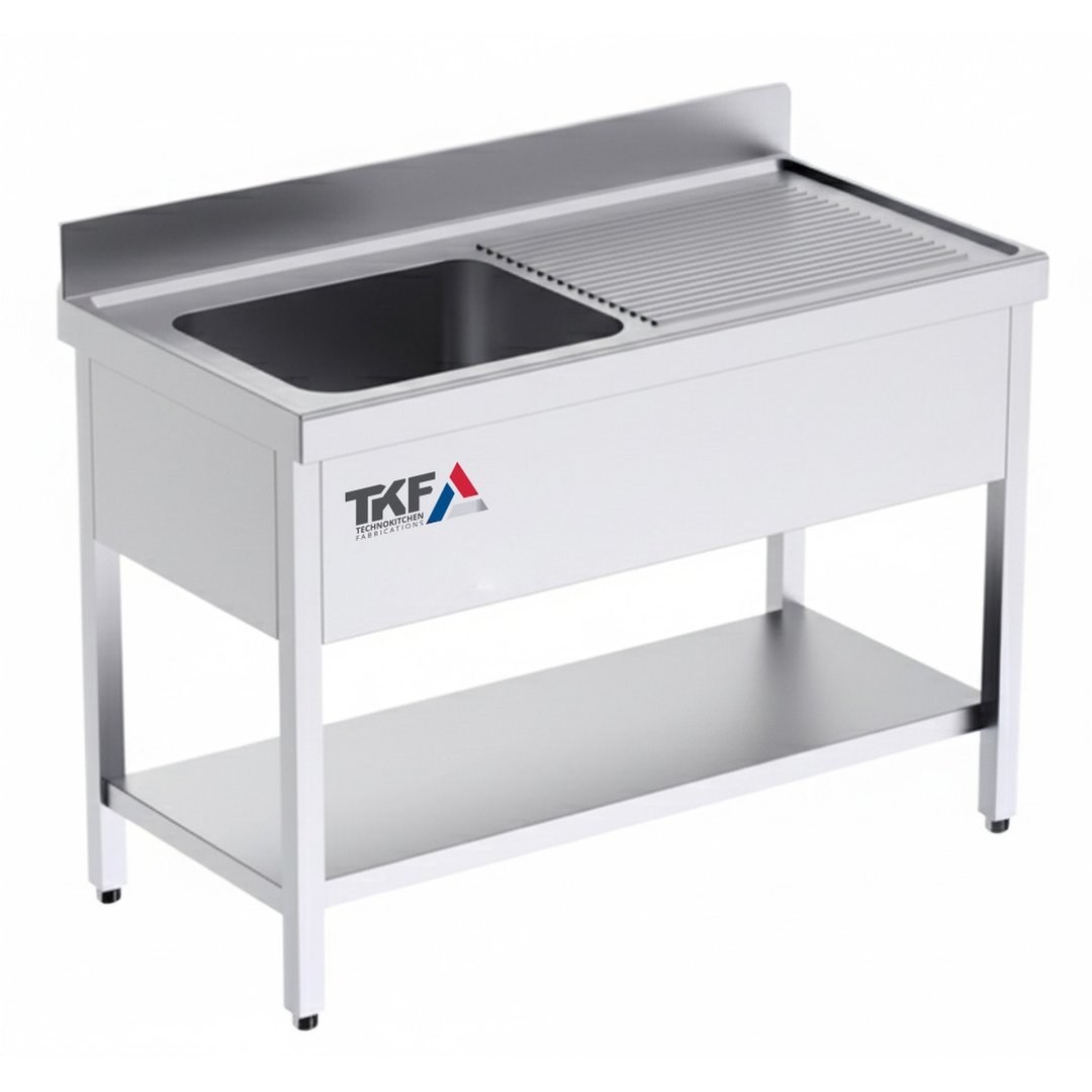 وحدة حوض مفرد يمين ستانلس 120x70cm — IPEC