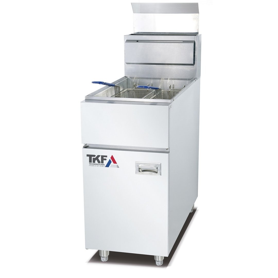 غاز عمودي مقلاة 23L مفرد حوض مزدوج baskets — American Chef