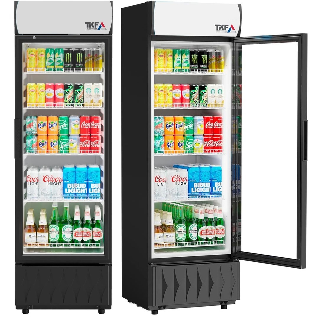 ثلاجة عمودية مفرد باب زجاجي 59x61x190cm — TKF France