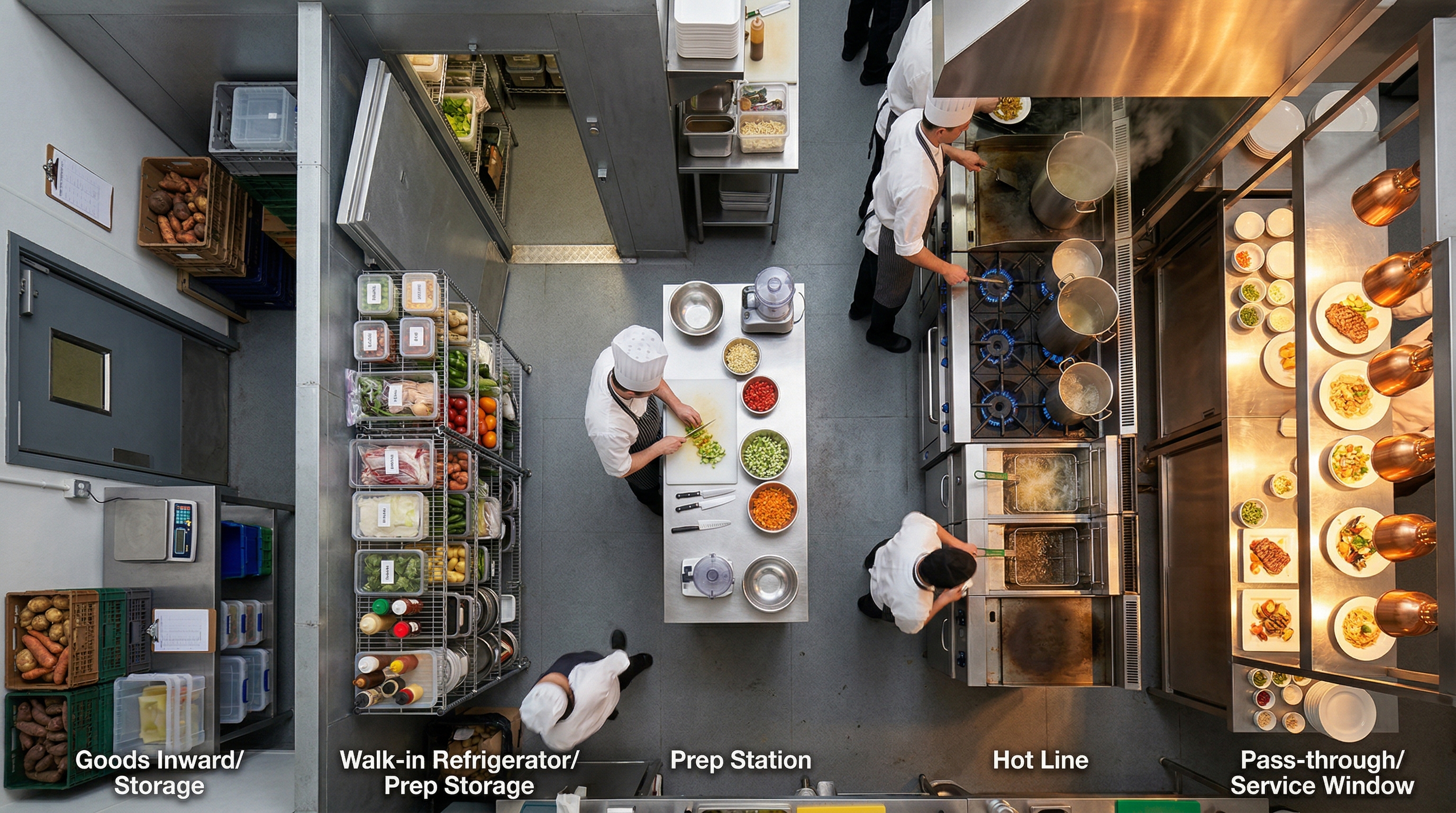 5 Zones of a Commercial Kitchen: Layout & Equipment Guide