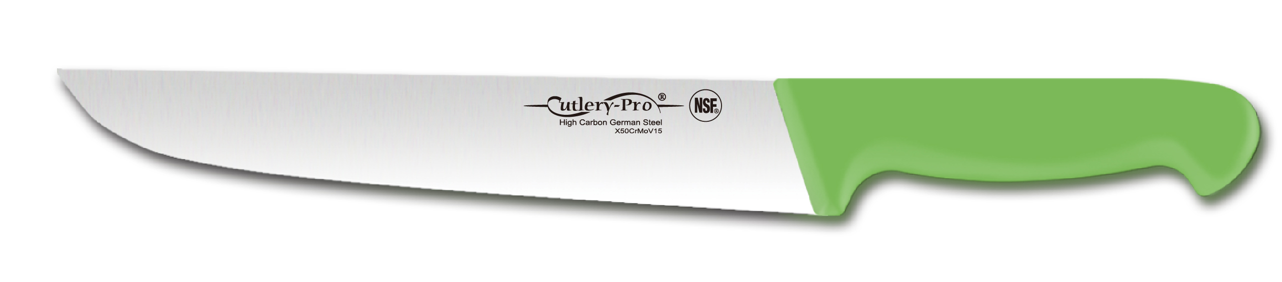 Straight Butcher Knife 18cm Green Handle — Cutlery Pro