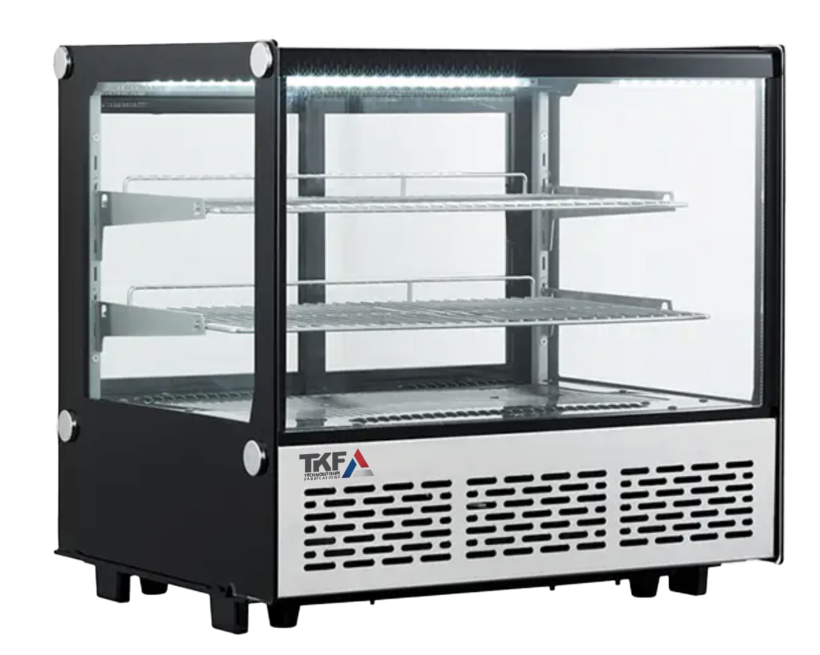 Counter Display Refrigerator 4-Sided Glass 90cm