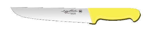 Straight Butcher Knife 18cm Yellow Handle