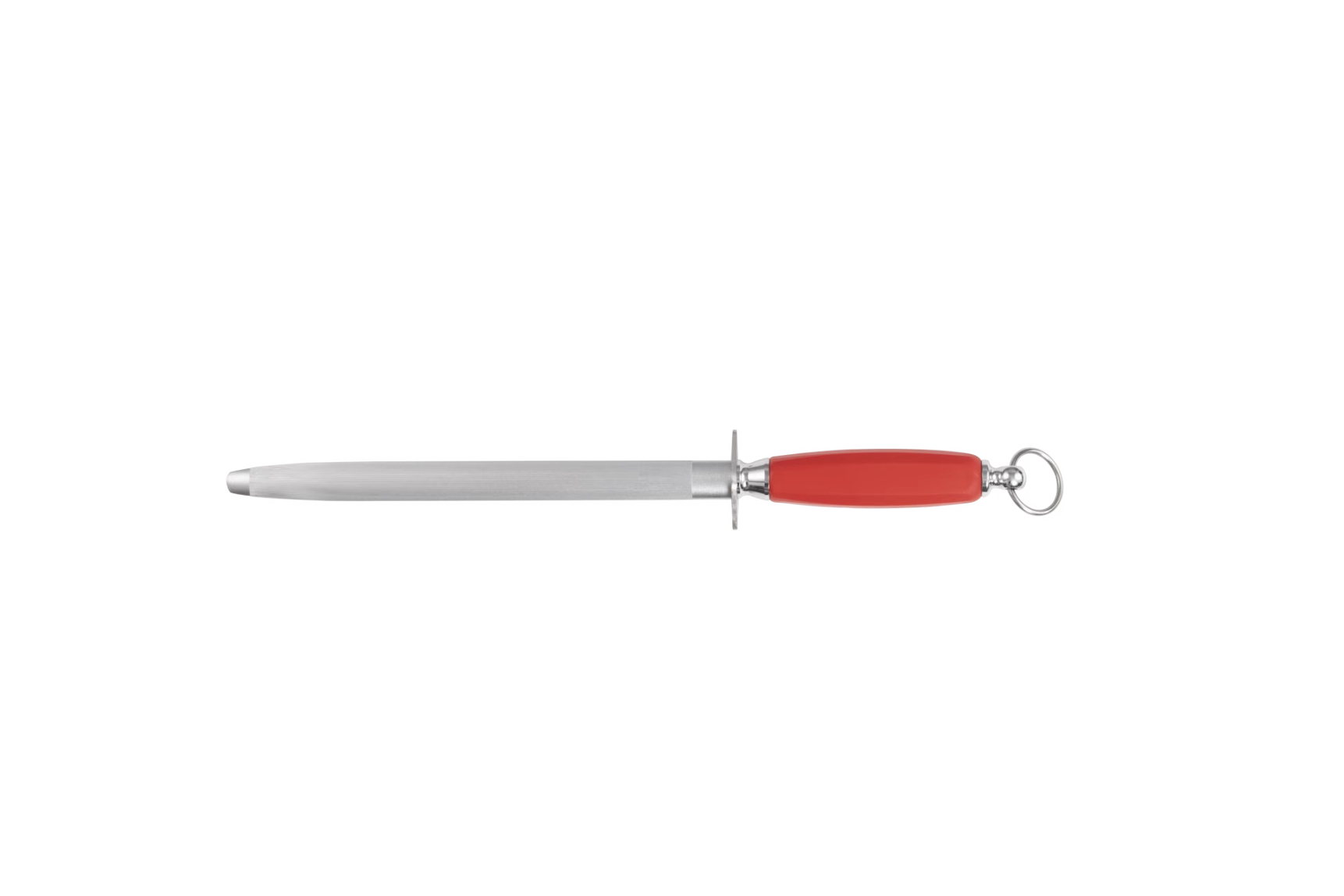 Sharpening Steel HRC62, 25.4cm Red Plastic Handle