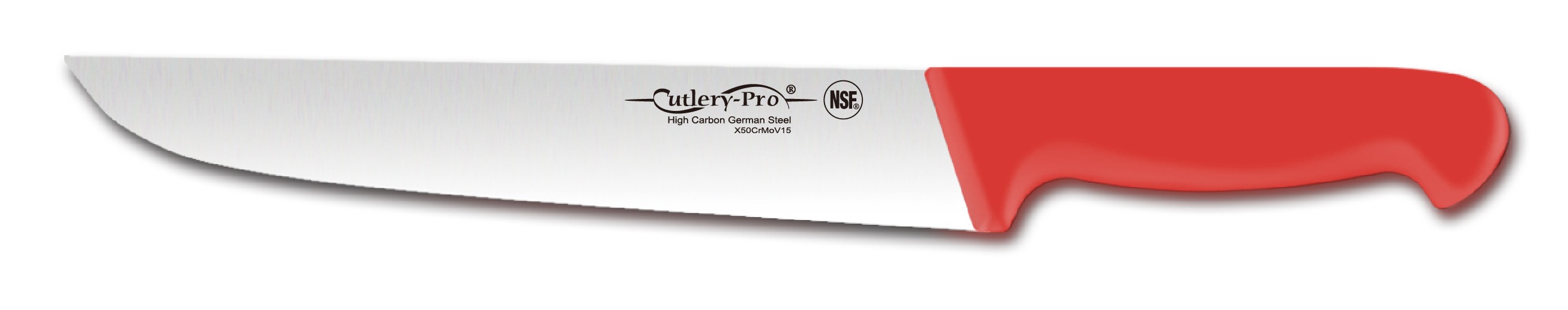 Straight Butcher Knife 15cm Red Handle — Cutlery Pro